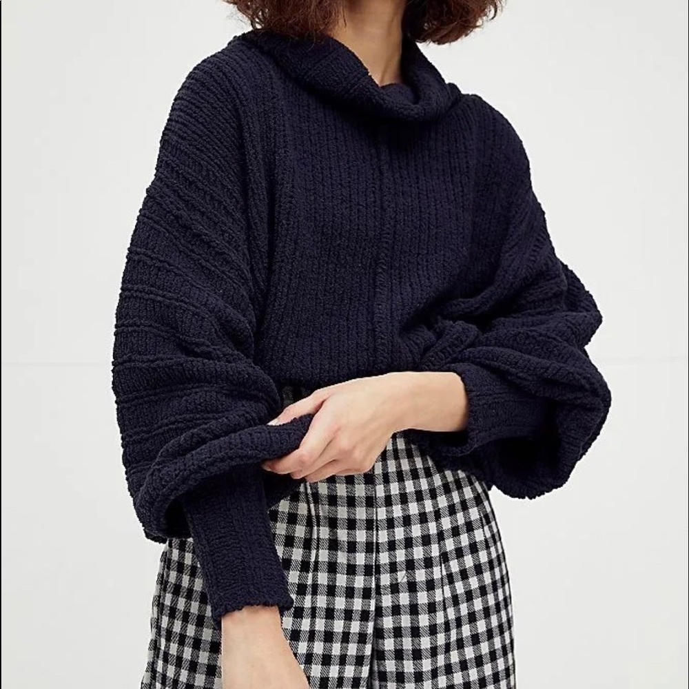 Free People Be‎ Yours Long Sleeve Pullover Boxy Cropped Sweater Size Medium